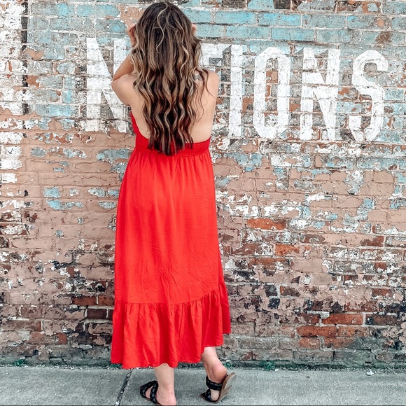 Amazon Dresses Nwt Red Cross Cross Top Maxi Dress Poshmark